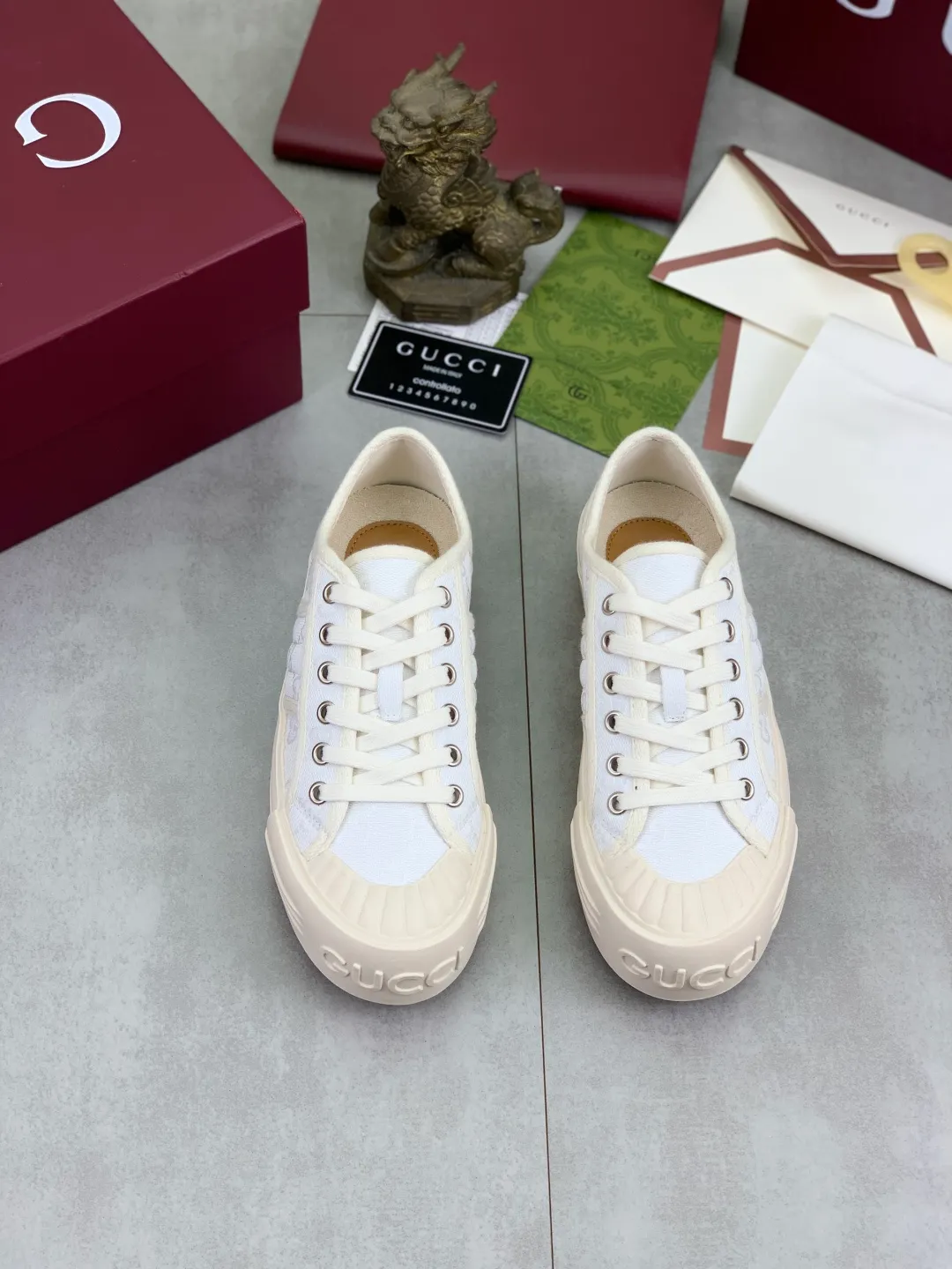 Men's shoes 💰P480 New Gucci thick-soled cloth shoes for women, high-quality version with logo patterned cloth surface, 5mm thick sole, ultra-light shoes, versatile and comfortable.  Fabric: Versatile floral fabric Lining: Versatile canvas Feet: Towel fabric Code number: 35-41 (41 customized) Packaging: Original packaging